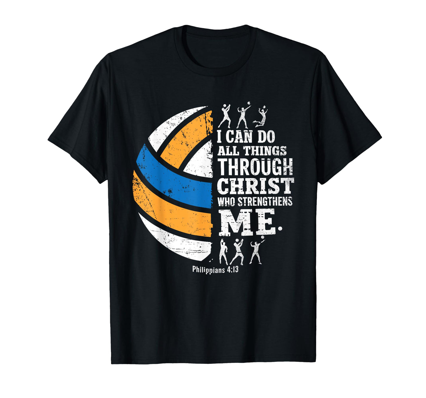 Christian Volleyball I Can Do All Things Religious Faith T-Shirt