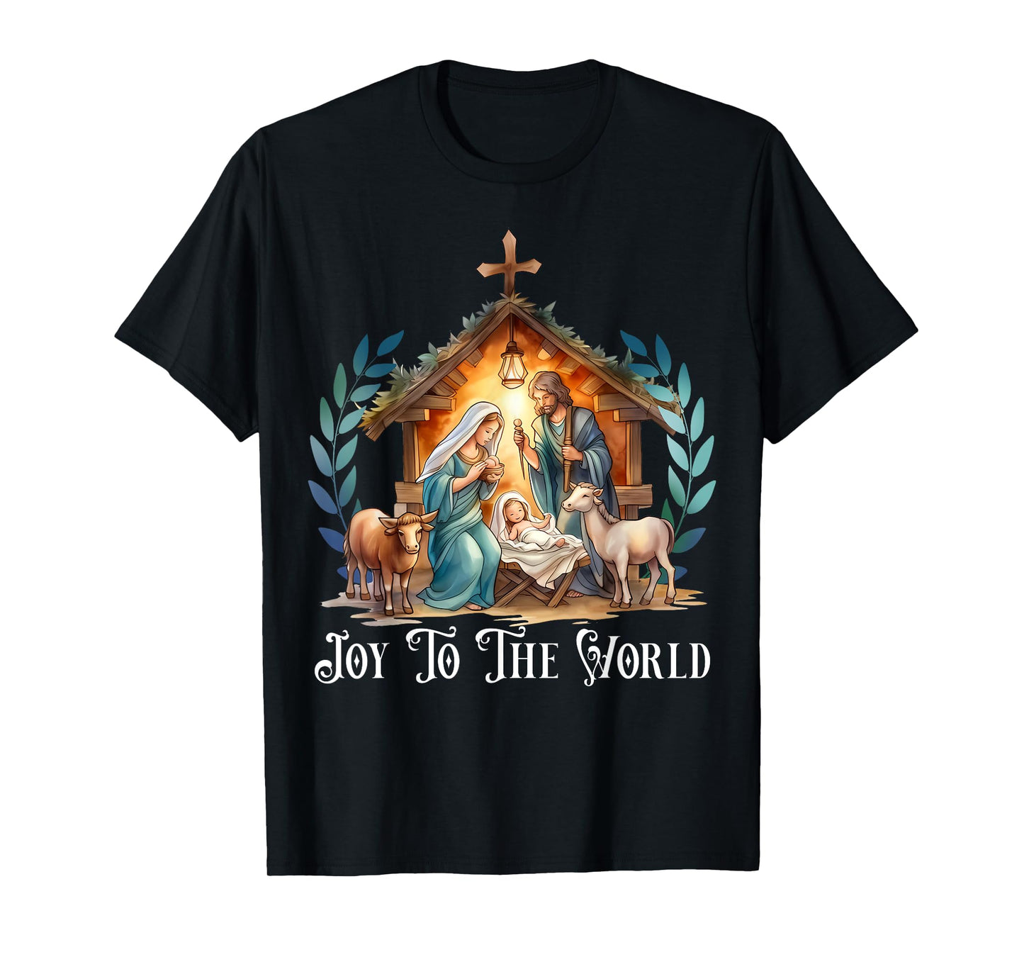 Christmas Nativity Christian Birth Of Jesus Joy To The World T-Shirt