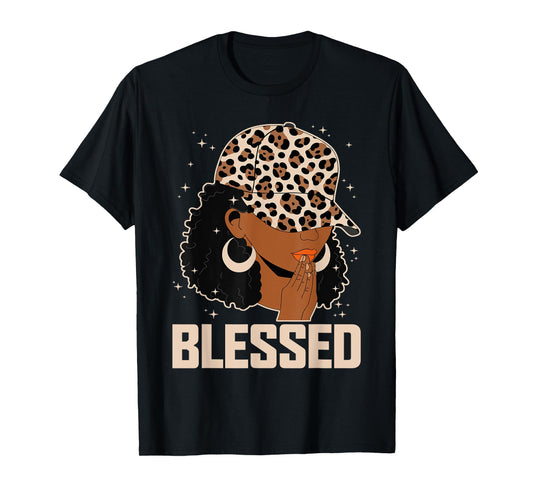 Blessed Black Woman Praying African Christian Camouflage T-Shirt