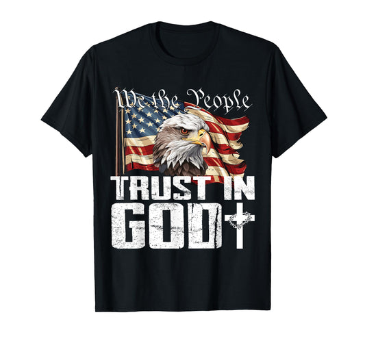 We The People Trust In God US Flag Eagle T-Shirt