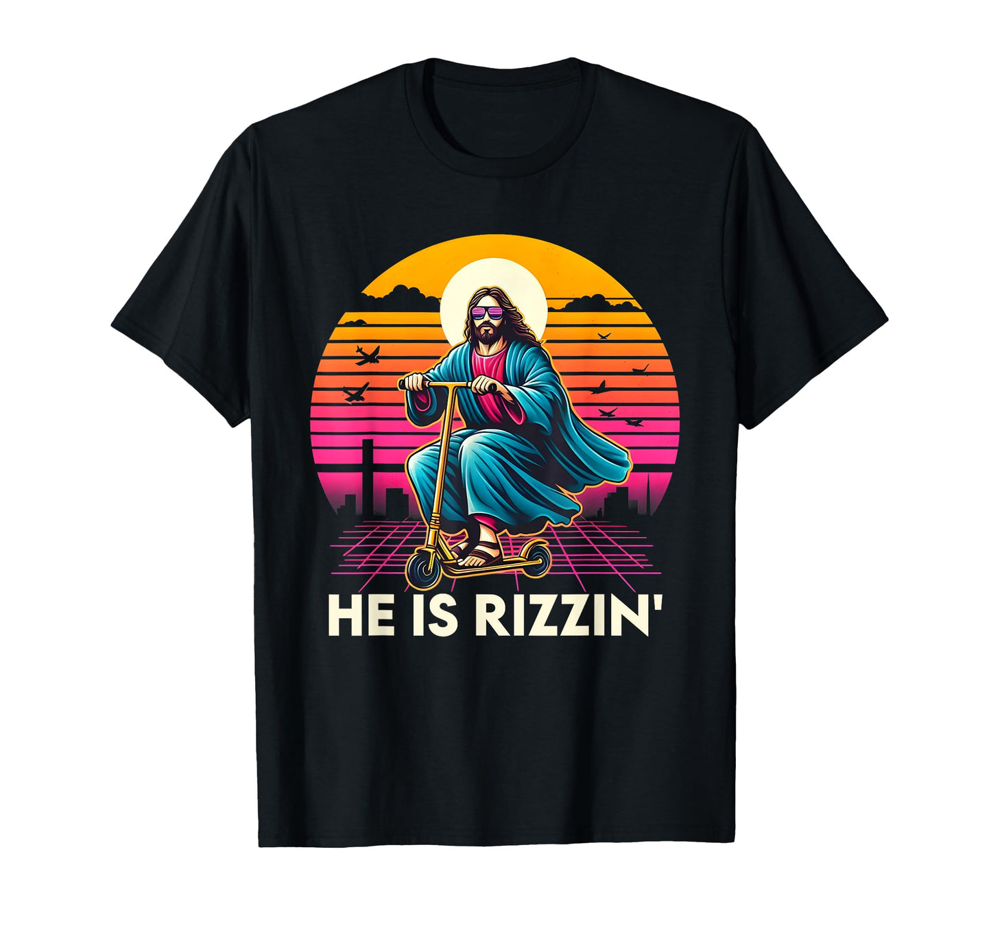 He Is Rizzen Jesus Is Rizzen Cool Jesus Jesus Has Rizzen T-Shirt