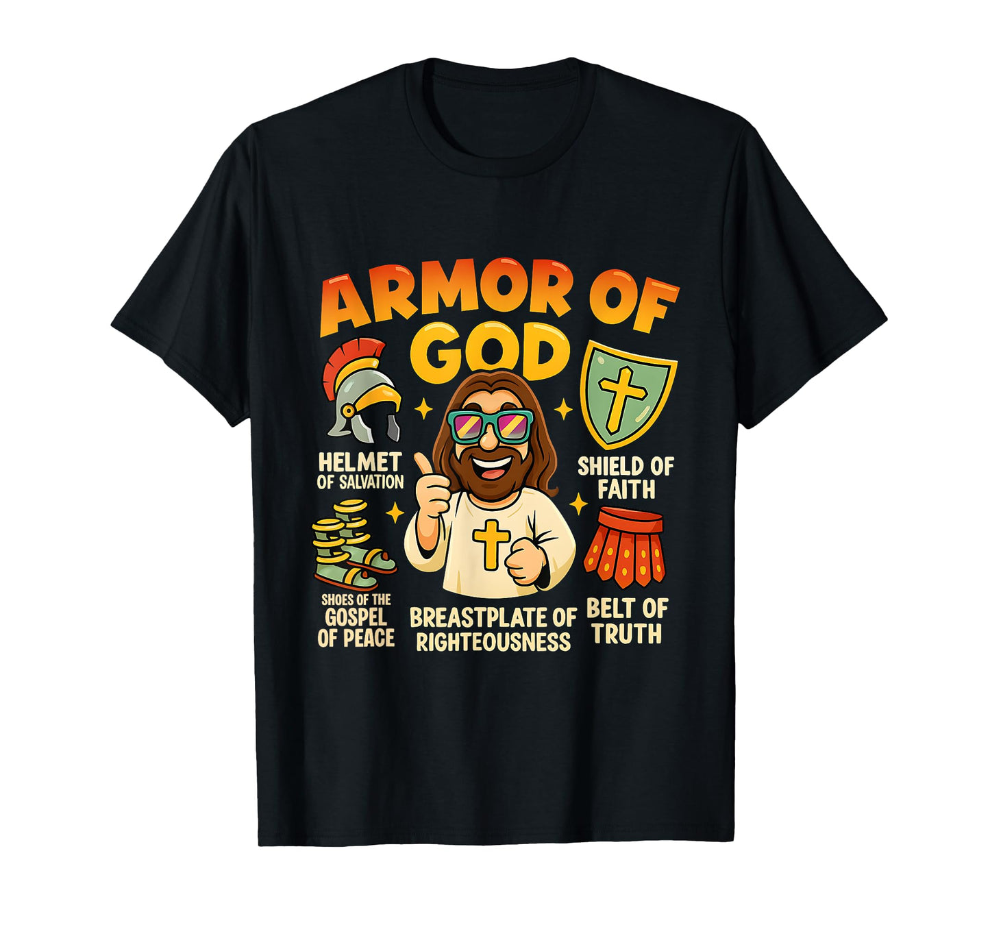 Christian Cute Baby Boy Toddler Jesus Armor Of God T-Shirt
