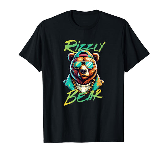 Rizzly Bear funny Gen Alpha viral influencer slang T-Shirt