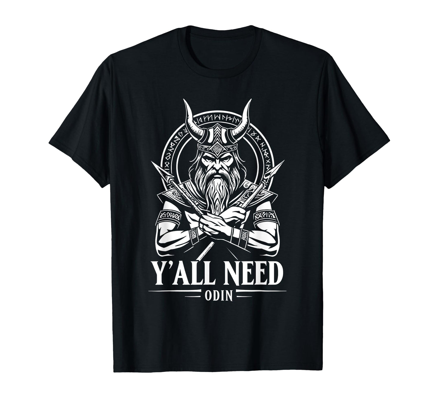 Y'all Need Odin Viking Norse Runes Pagan Valhalla T-Shirt