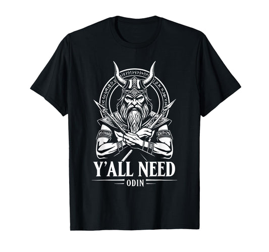 Y'all Need Odin Viking Norse Runes Pagan Valhalla T-Shirt