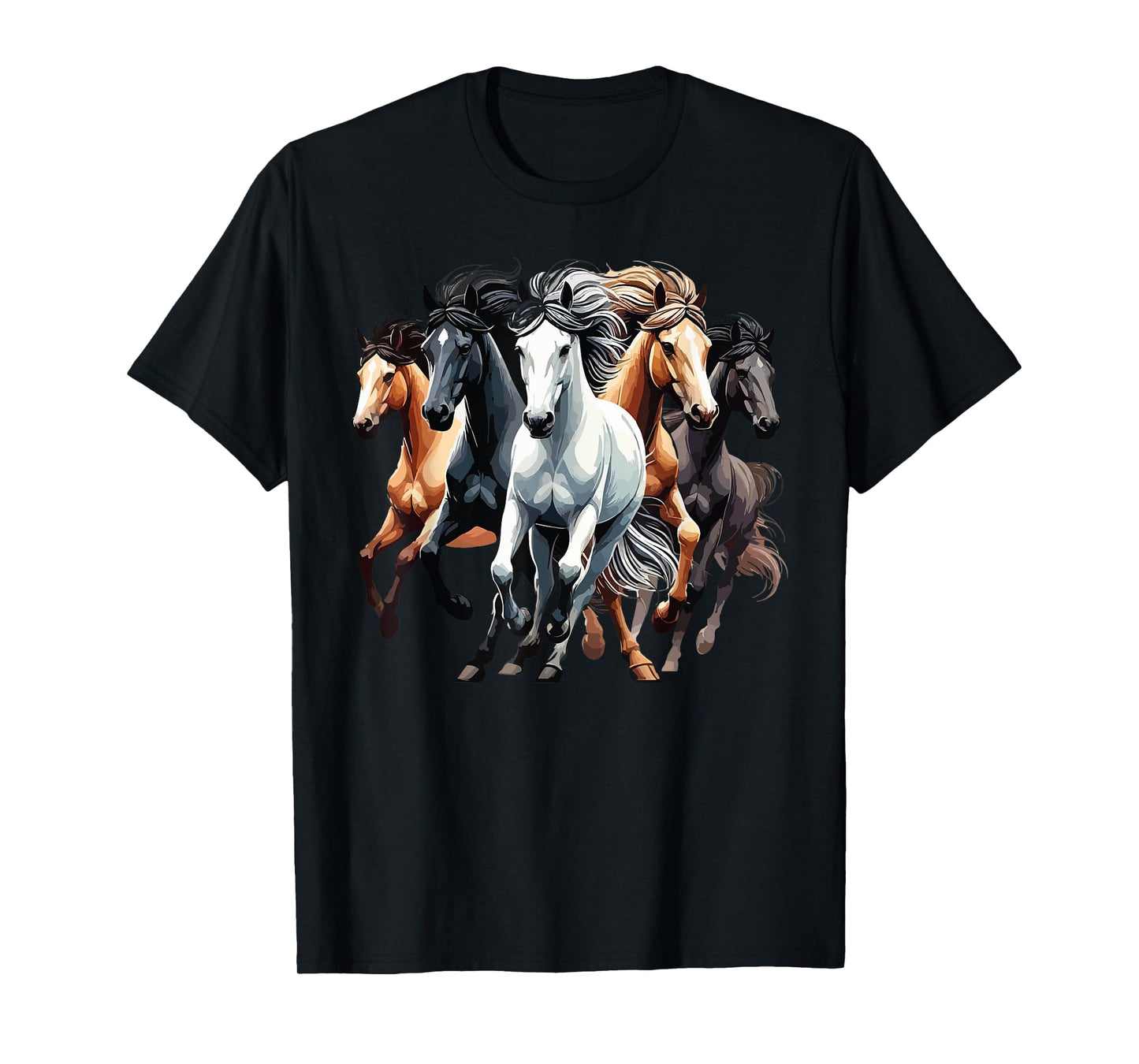 Horses Collage Western Horse Lover Country Horseback Rider T-Shirt