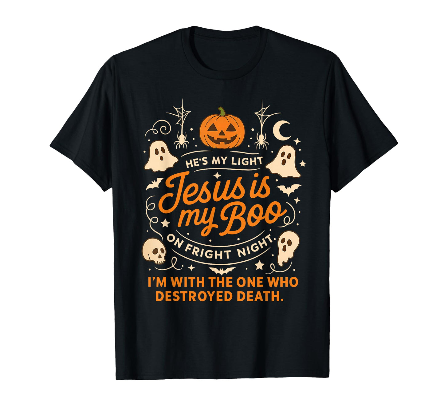 Jesus is My Boo Christian Halloween Pumpkin Ghost T-Shirt