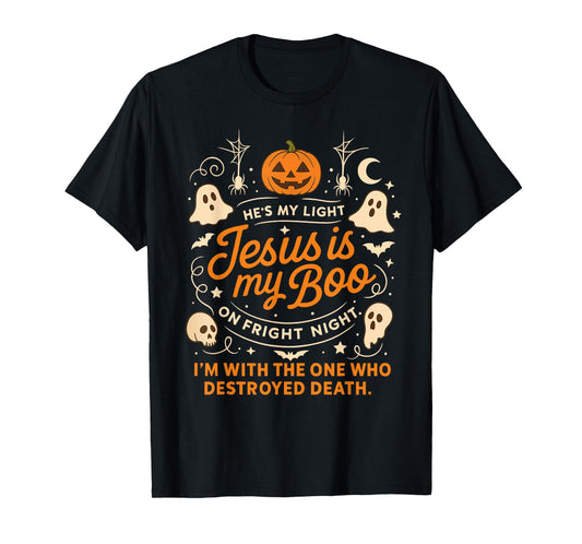 Jesus is My Boo Christian Halloween Pumpkin Ghost T-Shirt