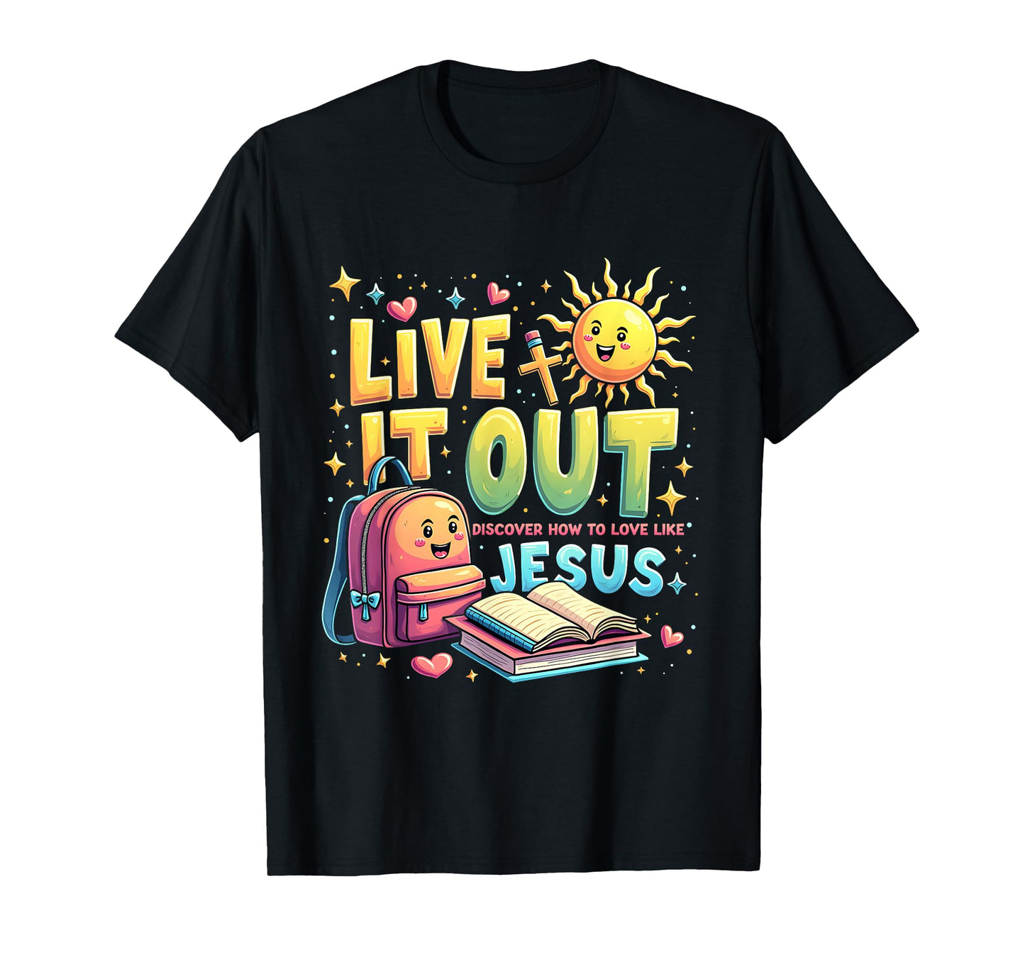 Bible School VBS 2025 Christian Youth Camp Live it Out T-Shirt
