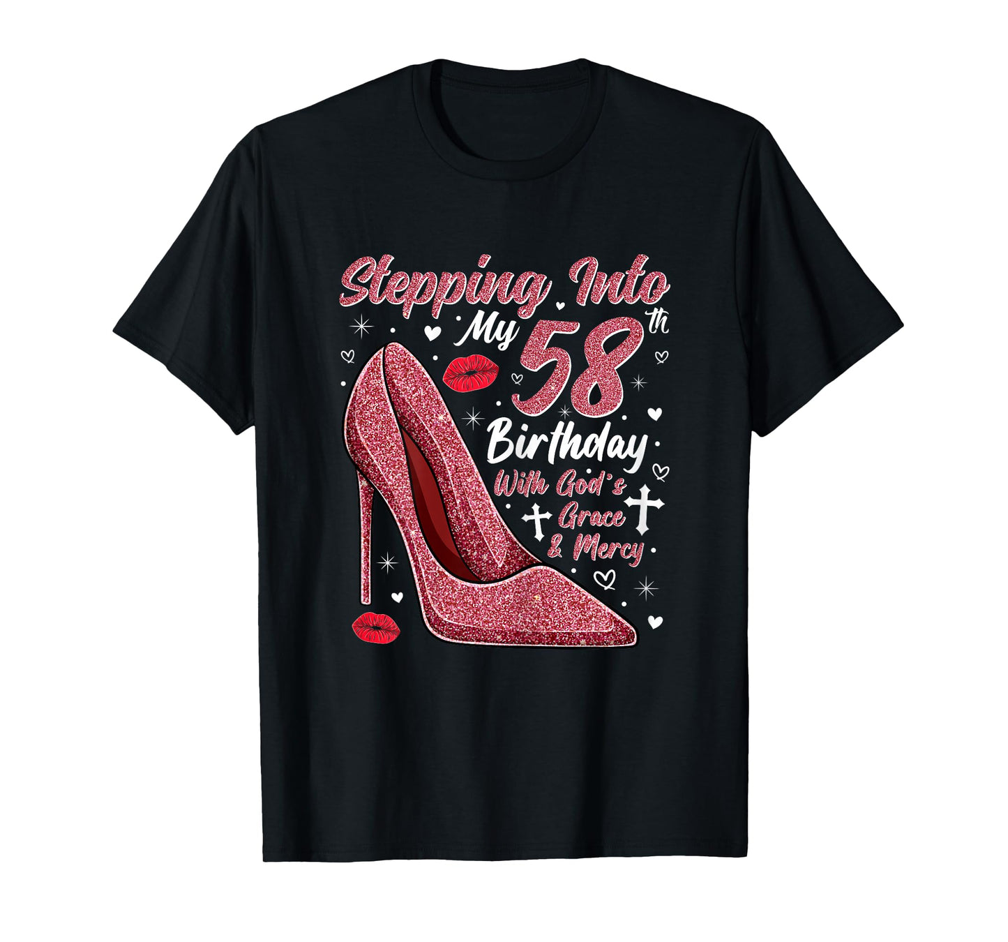 Stepping Into My 58th Birthday Ladies 58 Year Old T-Shirt