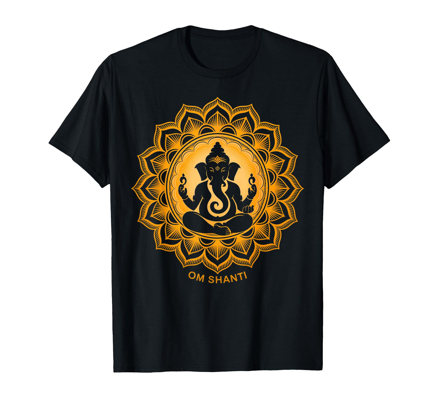Hindu Ganesha Puja Elephant God India Meditation Yoga Murti T-Shirt