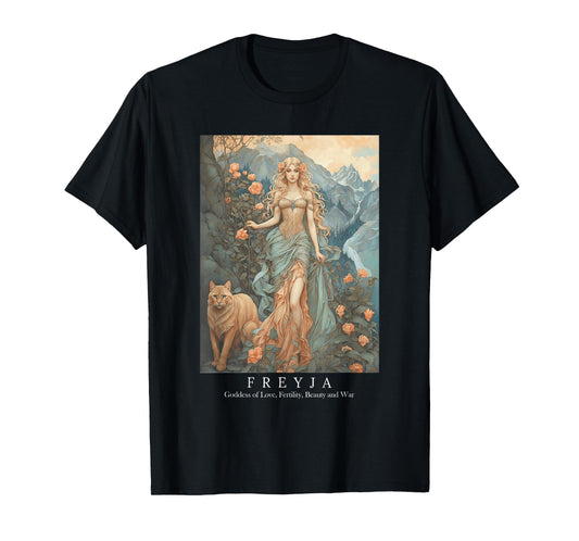 Freya Goddess Freyja Viking Norse Mythology Celtic Knot T-Shirt