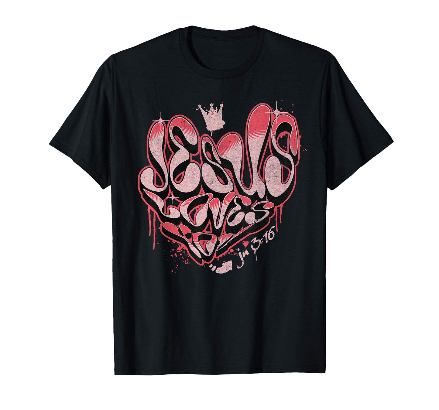 Jesus Loves You Christian Shirt - John 316 Bible Verse Heart T-Shirt