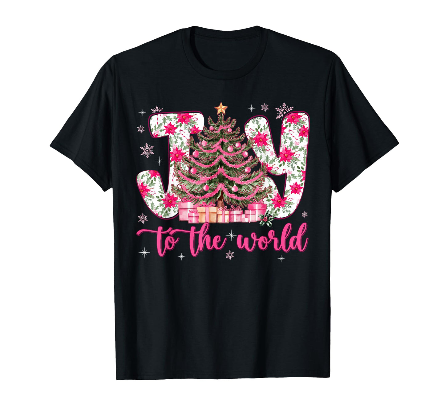 Joy to The World Jesus Christian Holiday Xmas Christmas Tree T-Shirt