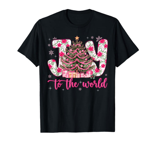 Joy to The World Jesus Christian Holiday Xmas Christmas Tree T-Shirt