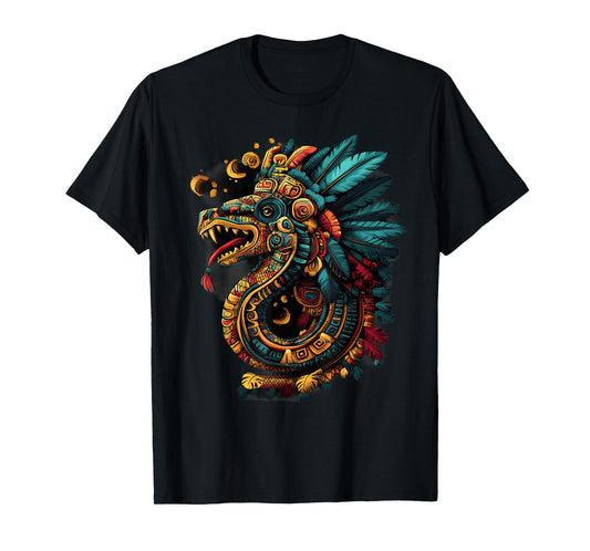 Feathered Serpent Quetzalcoatl Aztec God Mexican Mythology T-Shirt