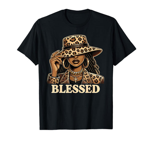 Blessed Black Cowgirl Western Swag African Christian Woman T-Shirt