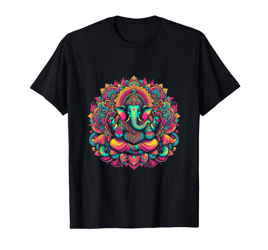 Ganesh Symbol Yoga Hindu Elephant God Ganesha Puja T-Shirt