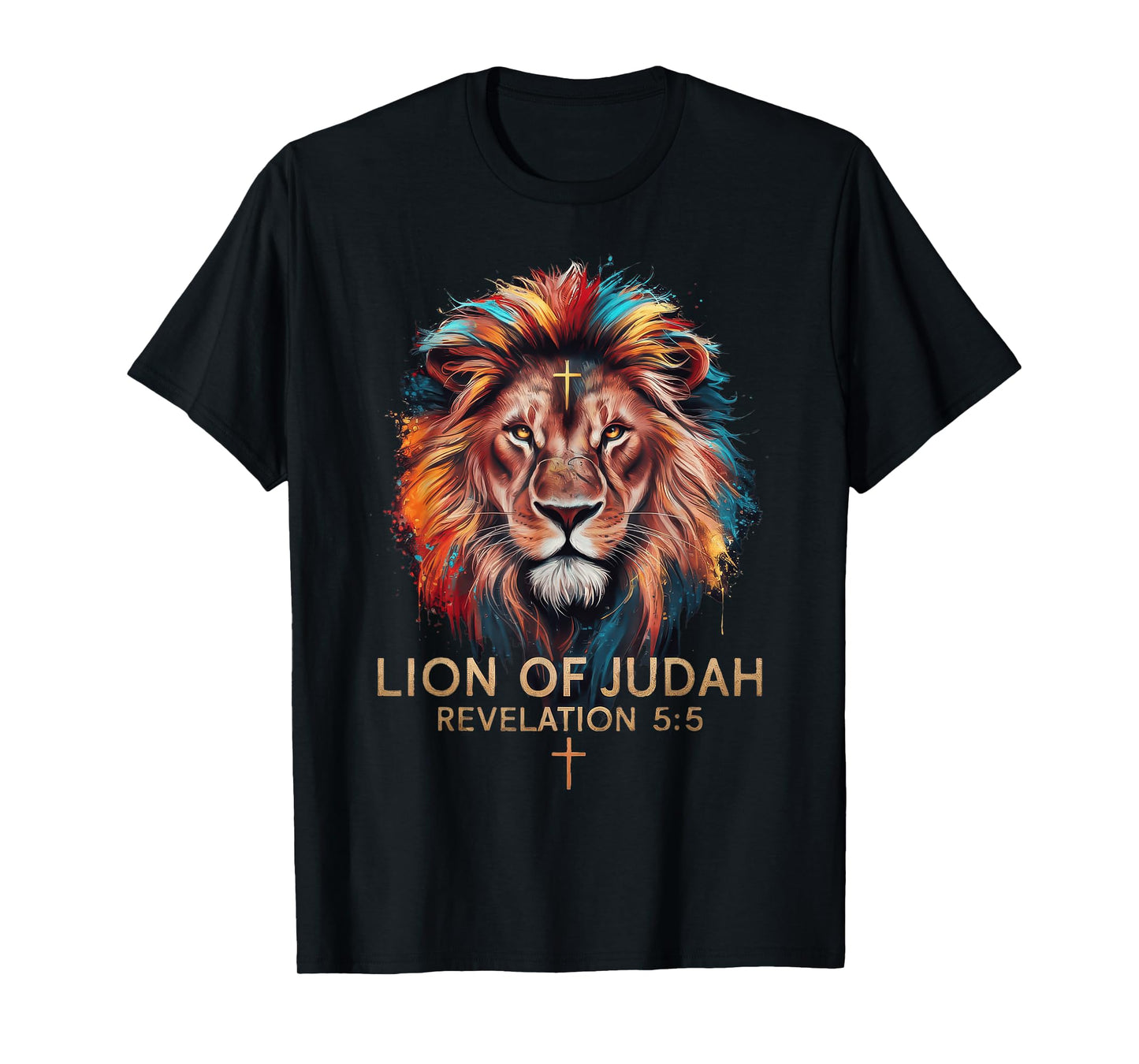 Lion of Judah Christian Cross T-Shirt