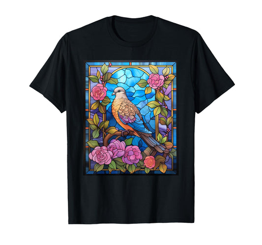 Stained Glass Style Mourning Dove T-Shirt
