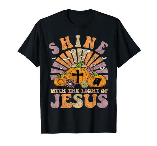 Shine With The Light Of Jesus Christian Halloween Women T-Shirt