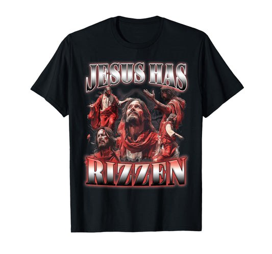 Jesus Has Rizzen Christian Faith Spiritual Humor Matching T-Shirt