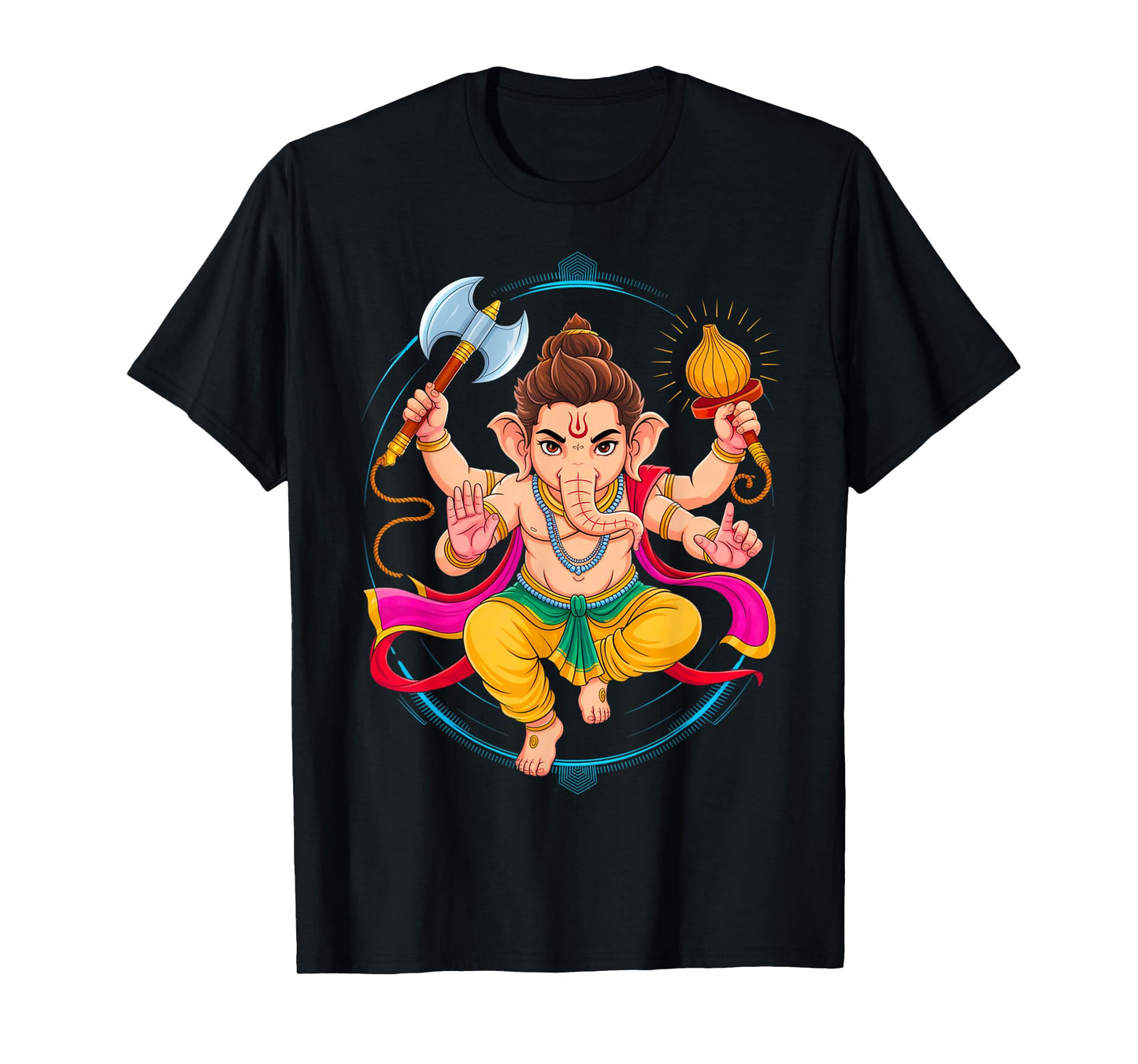 Hindu Ganesha Puja Elephant God India Meditation Yoga Murti T-Shirt