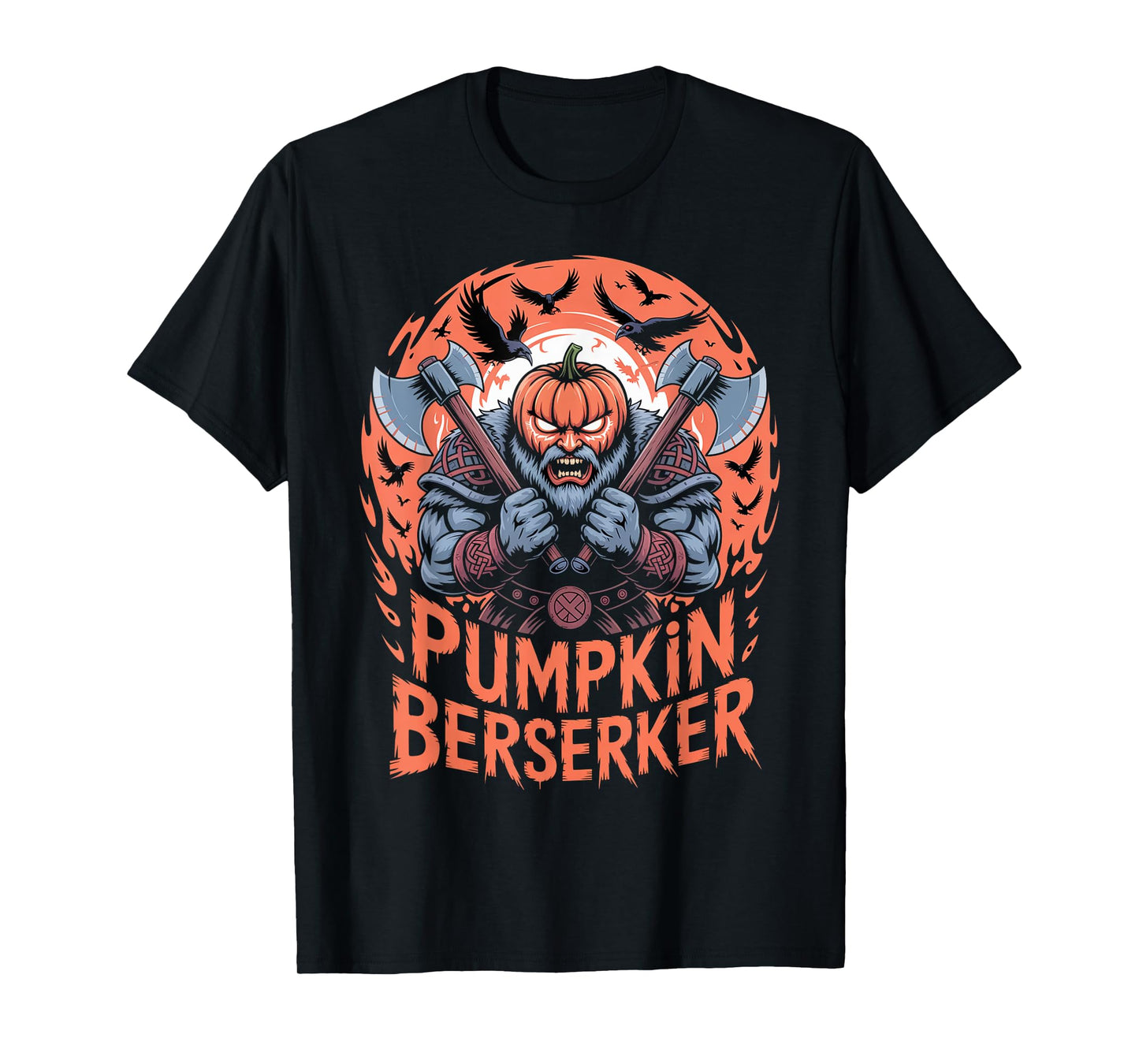 Nordic Mythology Pumpkin - Halloween Viking Berserker T-Shirt