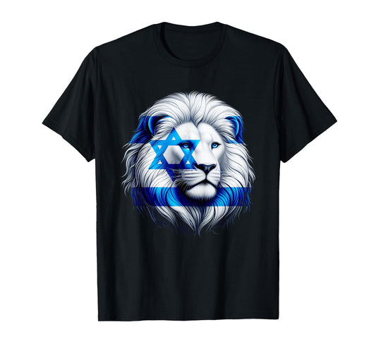 Lion Of Judah Jewish Pride Israel Flag Strength Unity T-Shirt