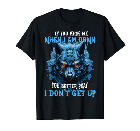 If You Kick Me When I'm Down You Better Pray I Don't Get Up T-Shirt