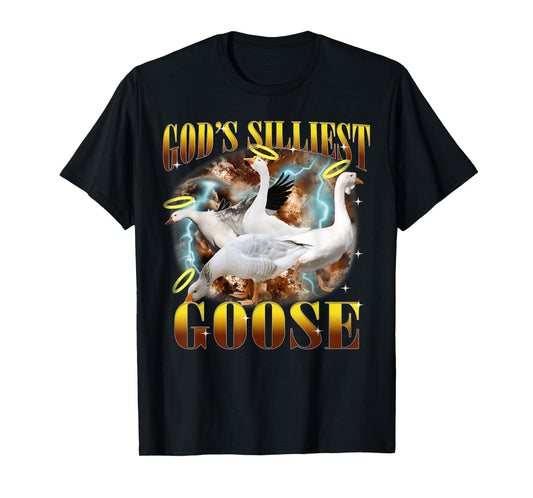 Vintage God's Silliest Goose Funny Silly Goose Pun Bootleg T-Shirt