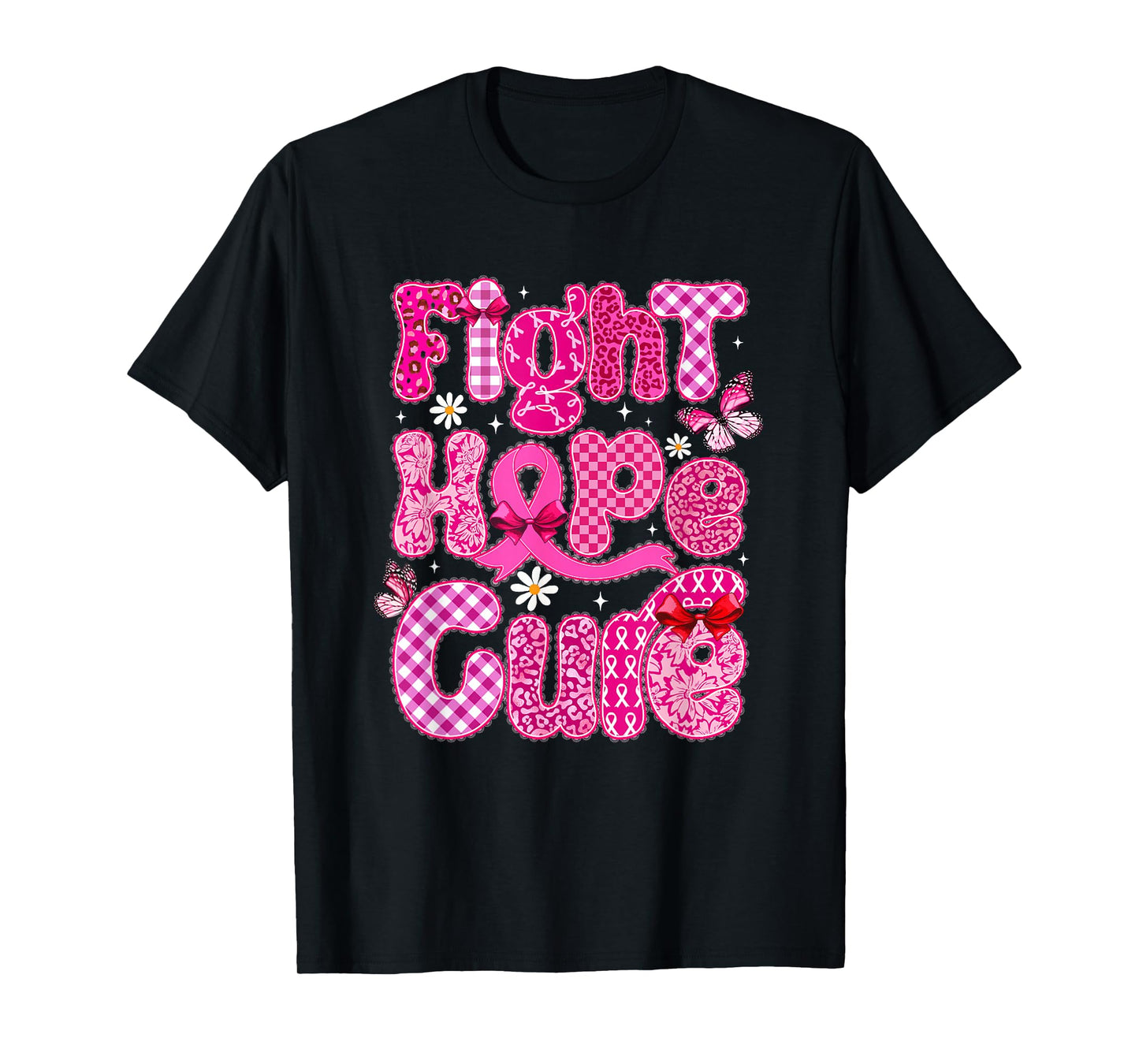 Faith Hope Cure Breast Cancer Survivor October We Wear Pink T-Shirt