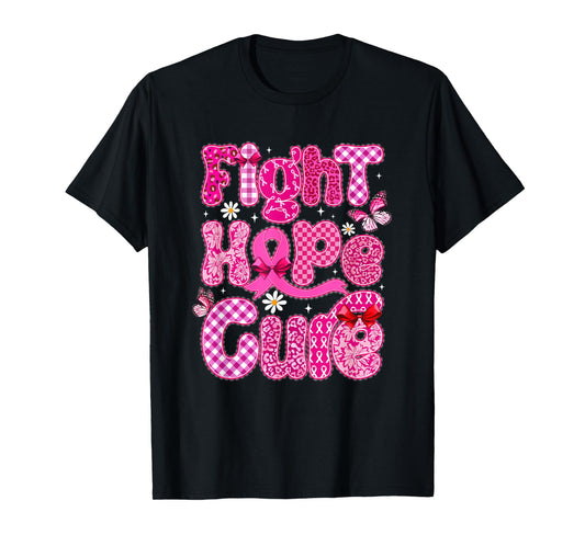 Faith Hope Cure Breast Cancer Survivor October We Wear Pink T-Shirt
