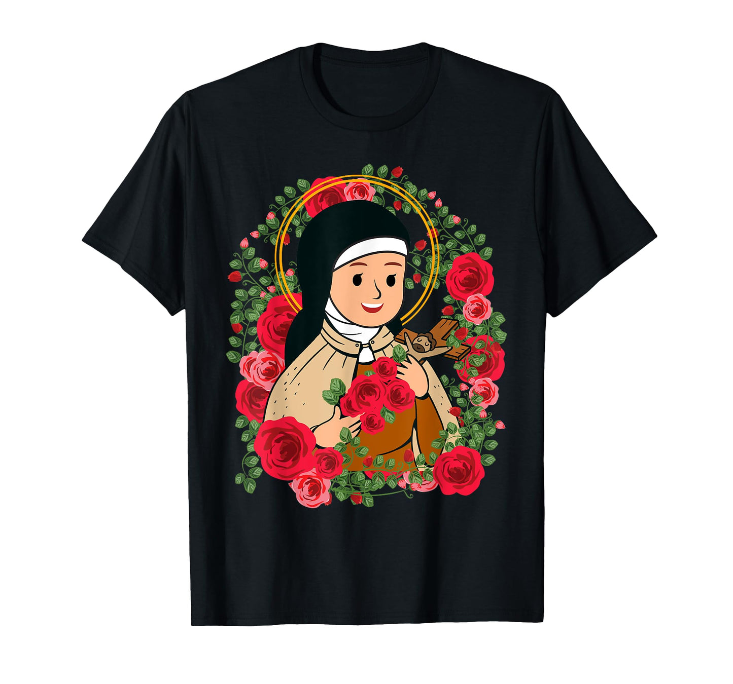 St Therese of Lisieux Kids Little Flower Rose Catholic Saint T-Shirt