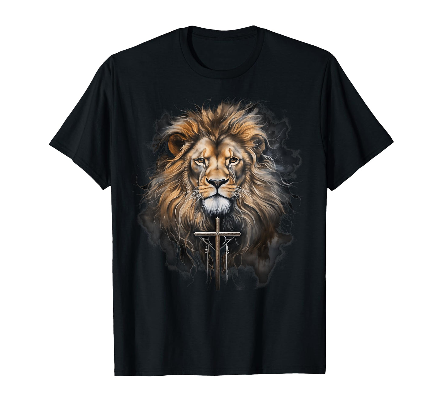 Christian Cross Lion of Judah Religious Faith Jesus Pastor T-Shirt