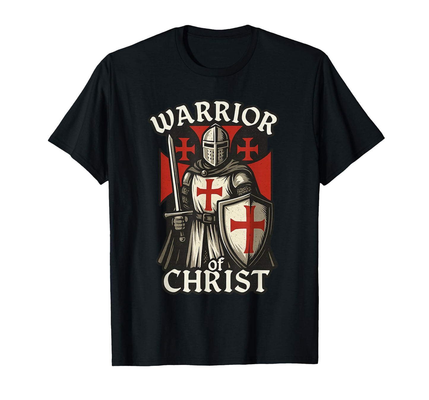 Christian Knight - Warrior of Christ - Jerusalem Cross T-Shirt
