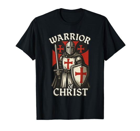 Christian Knight - Warrior of Christ - Jerusalem Cross T-Shirt