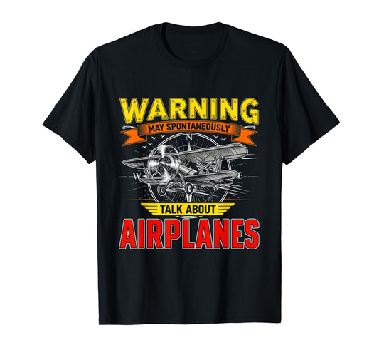 Airplane Novelty for Men Women Plane Aviation Funny Pilot T-Shirt