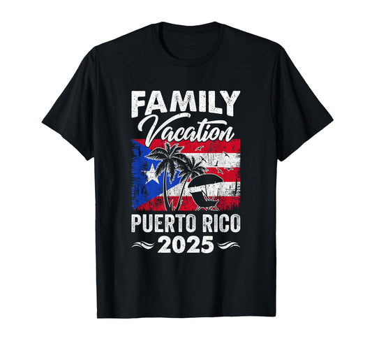 Family Vacation Puerto Rico 2025 Beach Summer Vacation T-Shirt