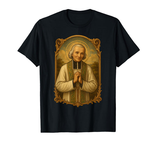 Saint John Vianney Traditional Catholic Saint Cure de Ars T-Shirt