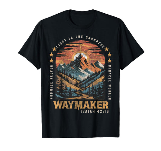 Vintage Waymaker Promise Keeper Miracle Worker Christian T-Shirt