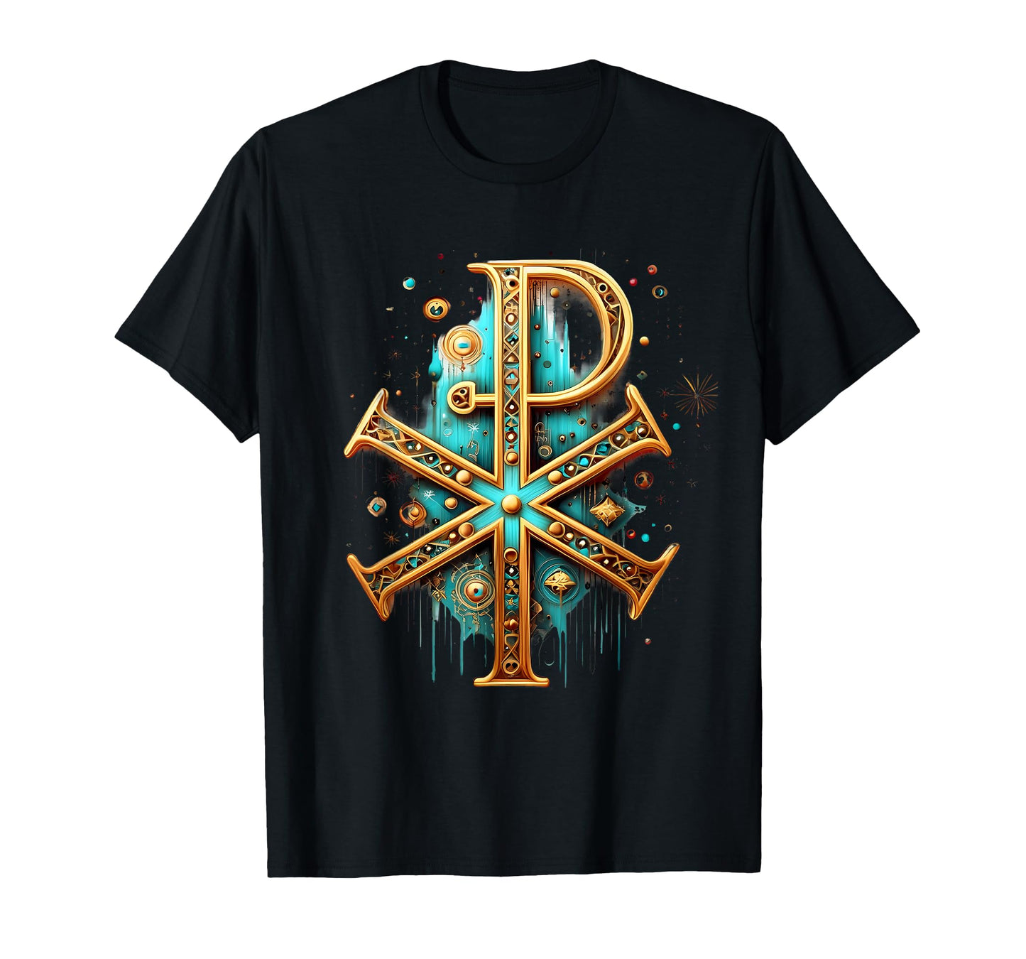 Chi Rho Jesus Christ Christian Catholic Ancient Monogram T-Shirt