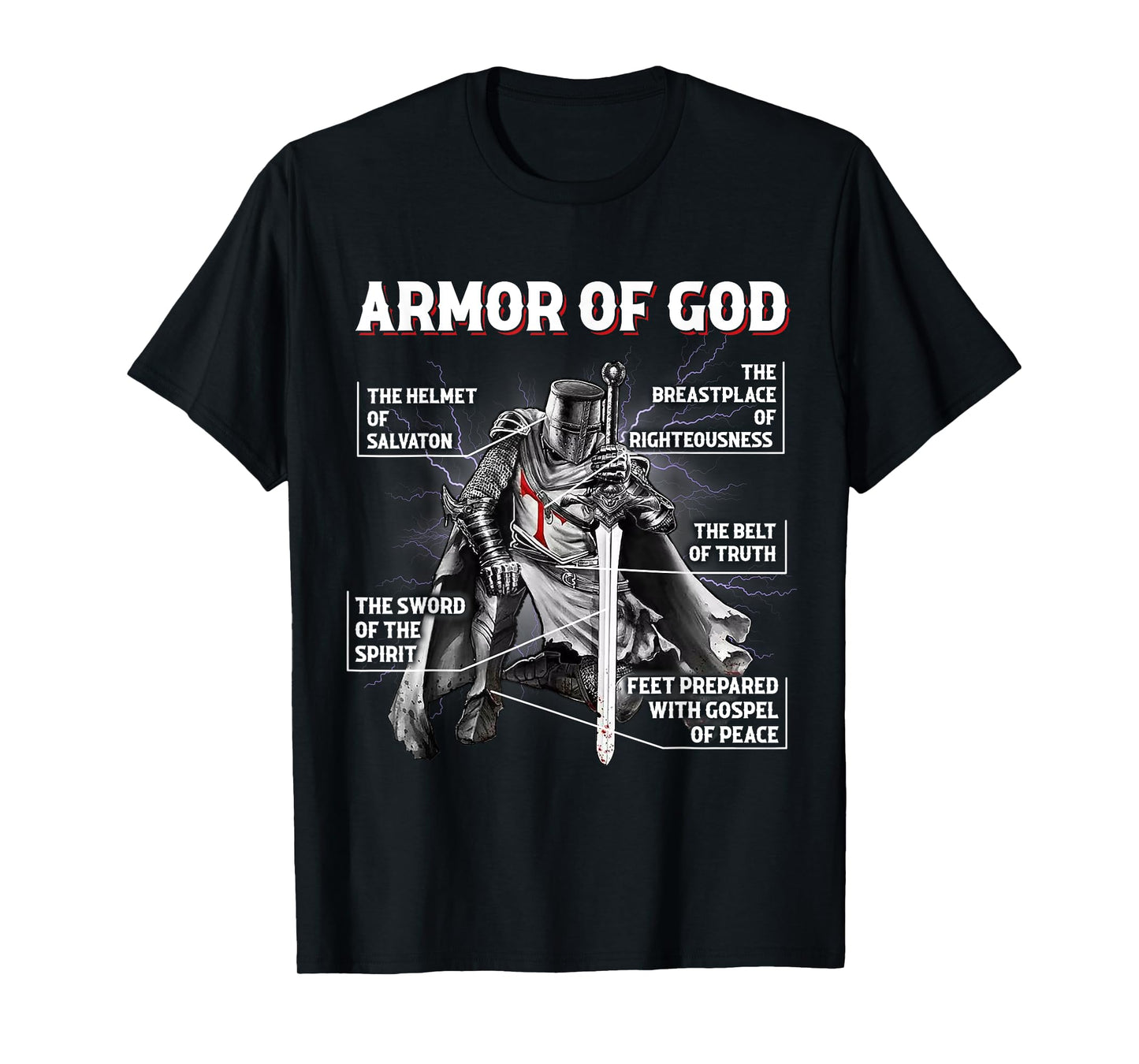 Armor Of God Bible Verse Cool,Ephesians 6:11 Christian Bible T-Shirt