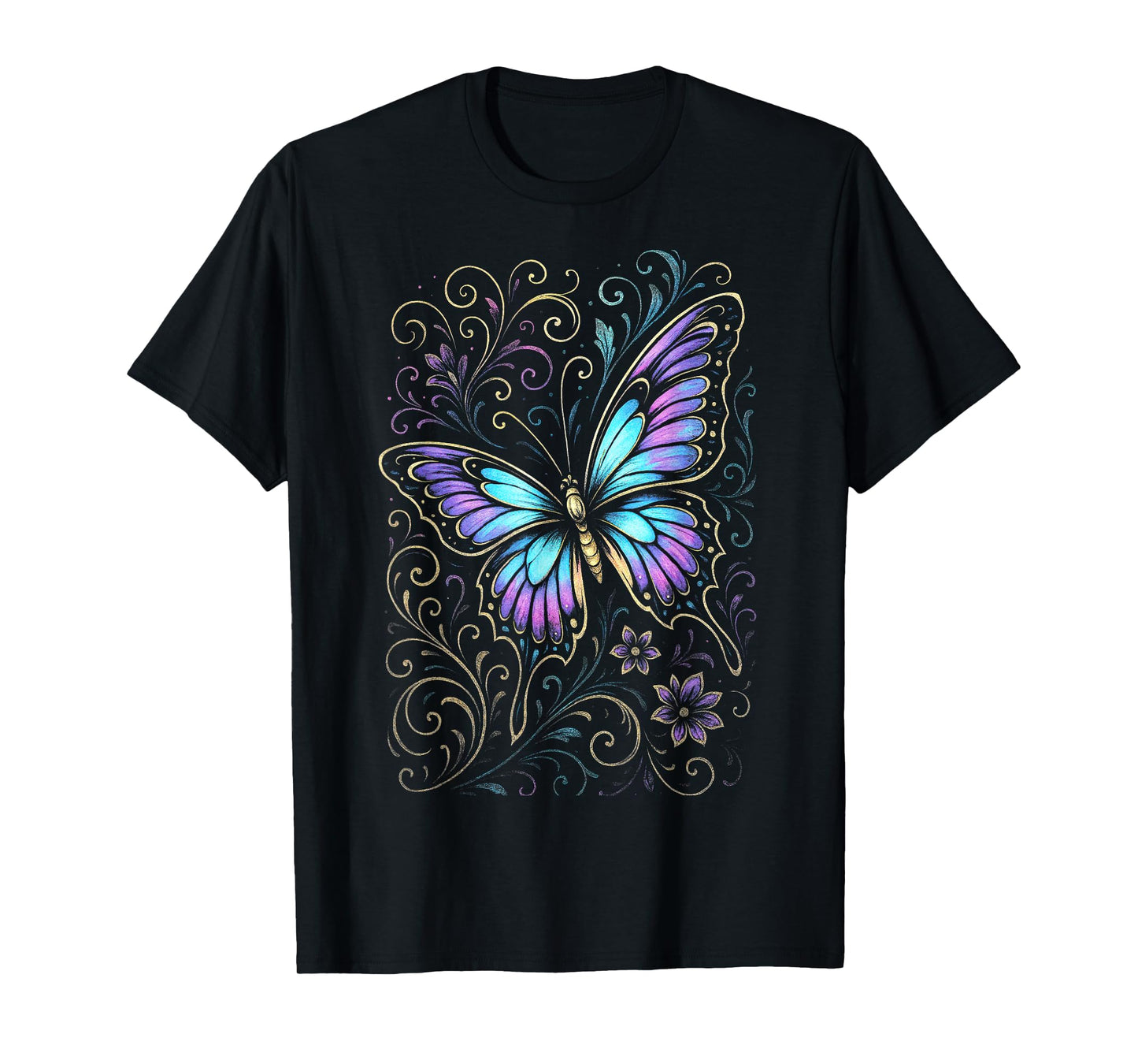 Watercolor Butterfly Colorful Fun Boho Spiritual T-Shirt