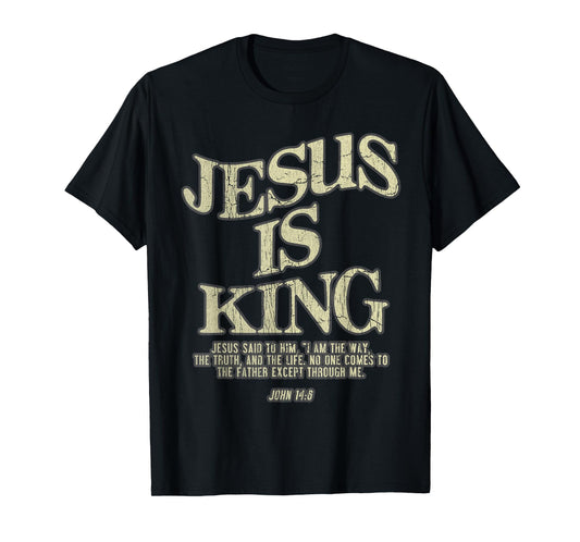 Vintage Retro Jesus Is King Jesus John 14 6 Costume T-Shirt