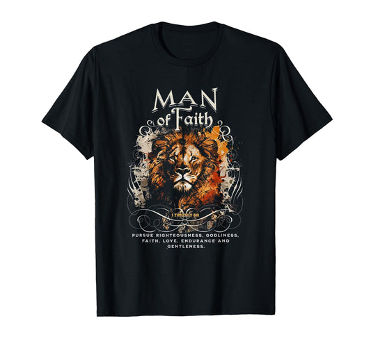 Man of Faith Jesus Religious Christian T-Shirt