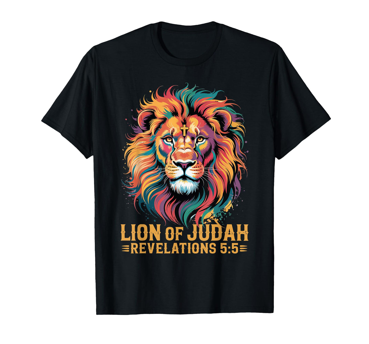 Lion of Judah Christian Cross Jesus Christian Faith T-Shirt