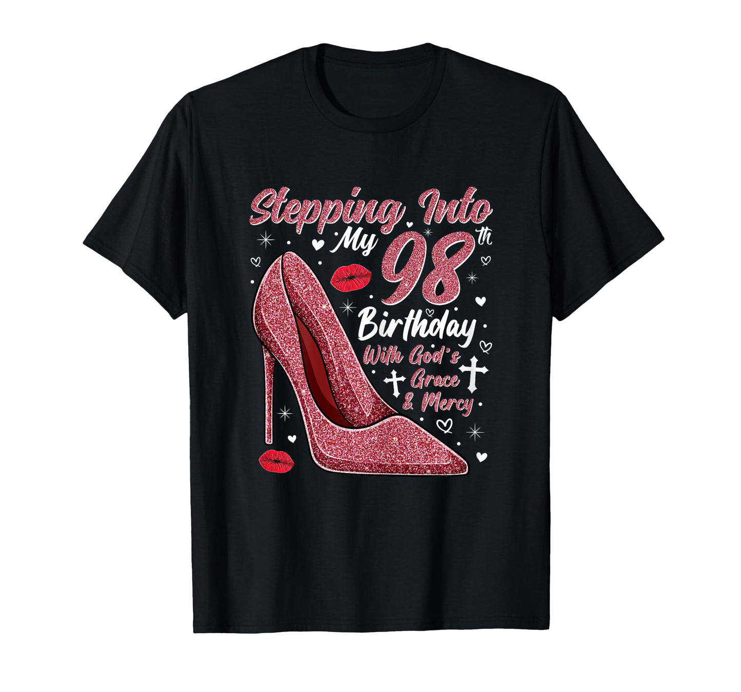 Stepping Into My 98th Birthday Ladies 98 Year Old T-Shirt