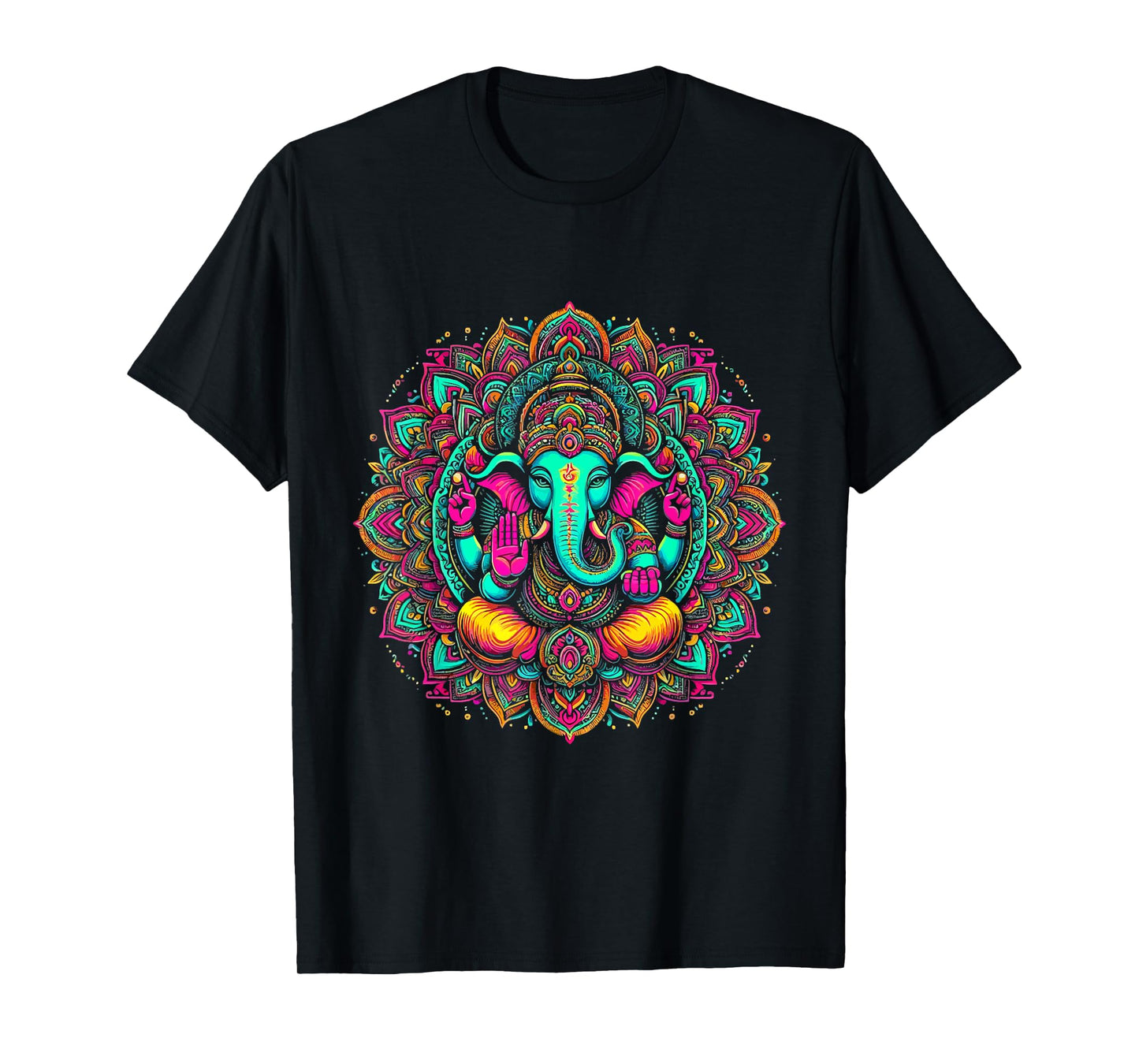 Ganesh Symbol Yoga Hindu Elephant God Ganesha Puja T-Shirt