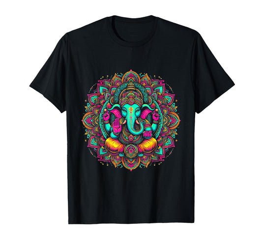 Ganesh Symbol Yoga Hindu Elephant God Ganesha Puja T-Shirt